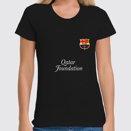 Заказать женскую футболку в Москве. Футболка классическая Barcelona от Ника - готовые дизайны и нанесение принтов.