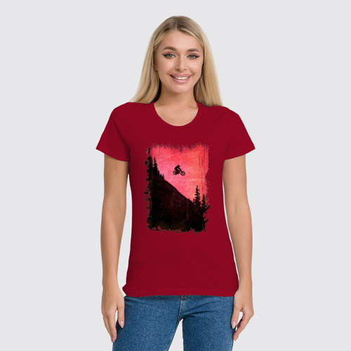 Заказать женскую футболку в Москве. Футболка классическая Downhill Colors от oneredfoxstore@gmail.com - готовые дизайны и нанесение принтов.