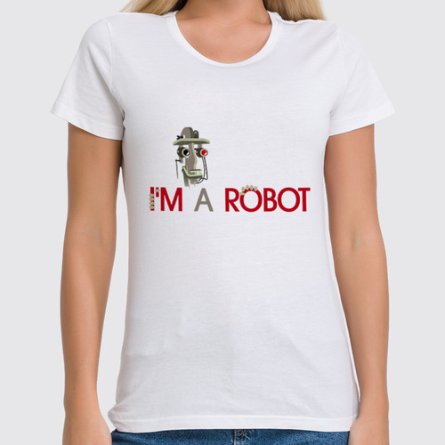 Заказать женскую футболку в Москве. Футболка классическая robot2 от Мила Ярусова - готовые дизайны и нанесение принтов.