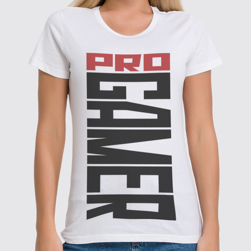 Заказать женскую футболку в Москве. Футболка классическая Pro gamer от bd-art  - готовые дизайны и нанесение принтов.