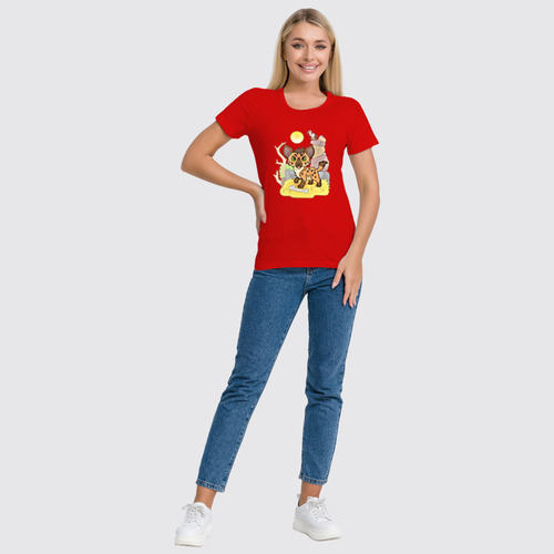 Заказать женскую футболку в Москве. Футболка классическая Гиена  от T-shirt print  - готовые дизайны и нанесение принтов.