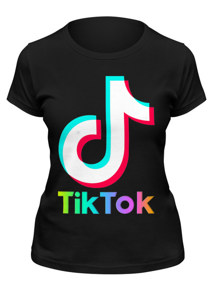 Заказать женскую футболку в Москве. Футболка классическая TIK TOK (Tik Tok video) от vista12761@rambler.ru - готовые дизайны и нанесение принтов.