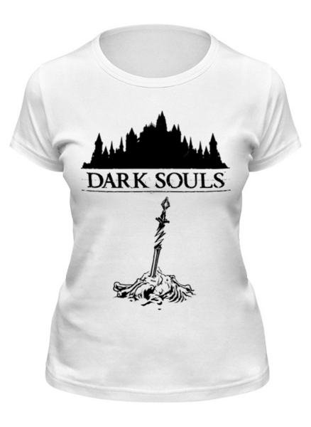 Заказать женскую футболку в Москве. Футболка классическая Dark Souls от dabro - готовые дизайны и нанесение принтов.
