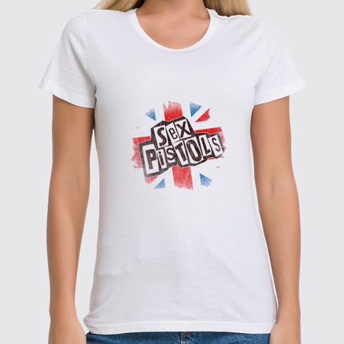 Заказать женскую футболку в Москве. Футболка классическая Sex Pistols от klip - готовые дизайны и нанесение принтов.