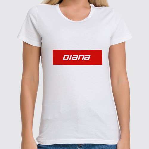 Заказать женскую футболку в Москве. Футболка классическая Diana от THE_NISE  - готовые дизайны и нанесение принтов.