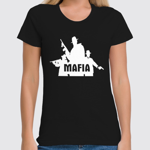 Заказать женскую футболку в Москве. Футболка классическая Футболка "MAFIA" от Re  Tyan - готовые дизайны и нанесение принтов.