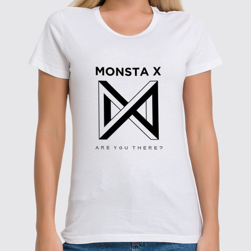 Заказать женскую футболку в Москве. Футболка классическая Monsta X от geekbox - готовые дизайны и нанесение принтов.