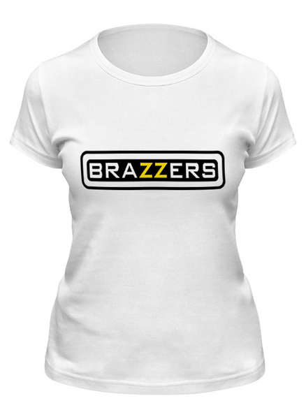Заказать женскую футболку в Москве. Футболка классическая Brazzers от denis01001 - готовые дизайны и нанесение принтов.