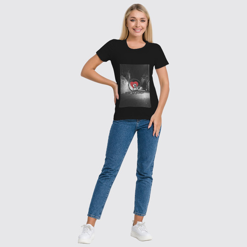 Заказать женскую футболку в Москве. Футболка классическая Rise Against - logo от Денис - готовые дизайны и нанесение принтов.