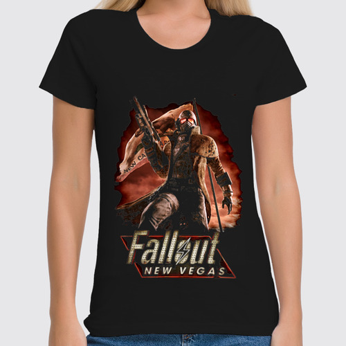 Заказать женскую футболку в Москве. Футболка классическая Fallout: New Vegas от Curipopik - готовые дизайны и нанесение принтов.