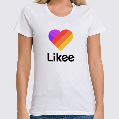Заказать женскую футболку в Москве. Футболка классическая Likee  от DESIGNER   - готовые дизайны и нанесение принтов.