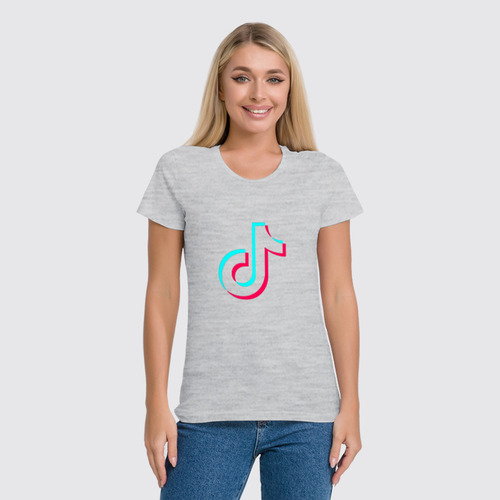 Заказать женскую футболку в Москве. Футболка классическая TikTok  от DESIGNER   - готовые дизайны и нанесение принтов.