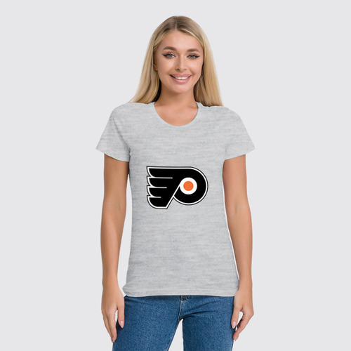 Заказать женскую футболку в Москве. Футболка классическая Philadelphia Flyers / NHL USA от KinoArt - готовые дизайны и нанесение принтов.