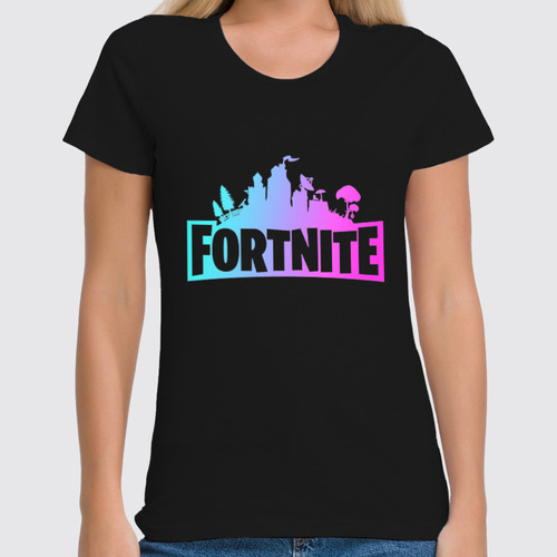 Заказать женскую футболку в Москве. Футболка классическая FORTNITE от geekbox - готовые дизайны и нанесение принтов.