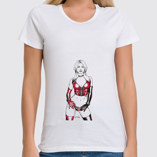 Заказать женскую футболку в Москве. Футболка классическая Harley Quinn от persival - готовые дизайны и нанесение принтов.