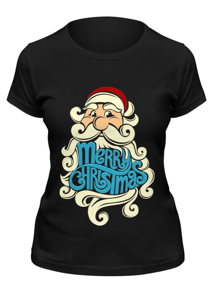 Заказать женскую футболку в Москве. Футболка классическая Дед Мороз (Santa) от coolmag - готовые дизайны и нанесение принтов.