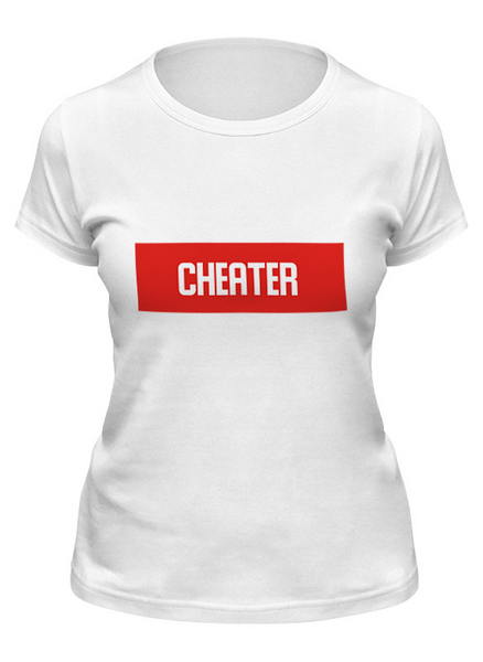 Заказать женскую футболку в Москве. Футболка классическая Cheater от THE_NISE  - готовые дизайны и нанесение принтов.