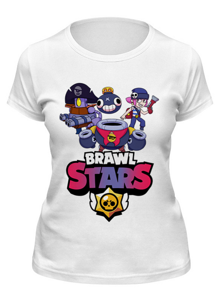 Заказать женскую футболку в Москве. Футболка классическая Brawl Stars  от weeert - готовые дизайны и нанесение принтов.