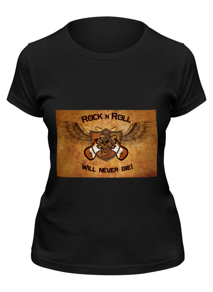 Заказать женскую футболку в Москве. Футболка классическая Rock'N'Roll от Fedor - готовые дизайны и нанесение принтов.