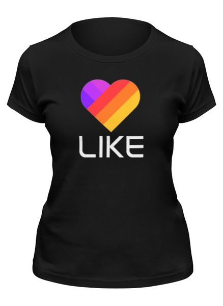 Заказать женскую футболку в Москве. Футболка классическая Like  от DESIGNER   - готовые дизайны и нанесение принтов.