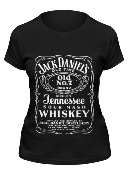Заказать женскую футболку в Москве. Футболка классическая jack daniels от nikitosd - готовые дизайны и нанесение принтов.