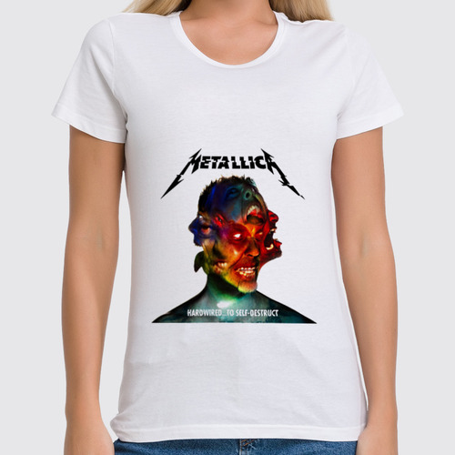 Заказать женскую футболку в Москве. Футболка классическая Metallica от Fedor - готовые дизайны и нанесение принтов.