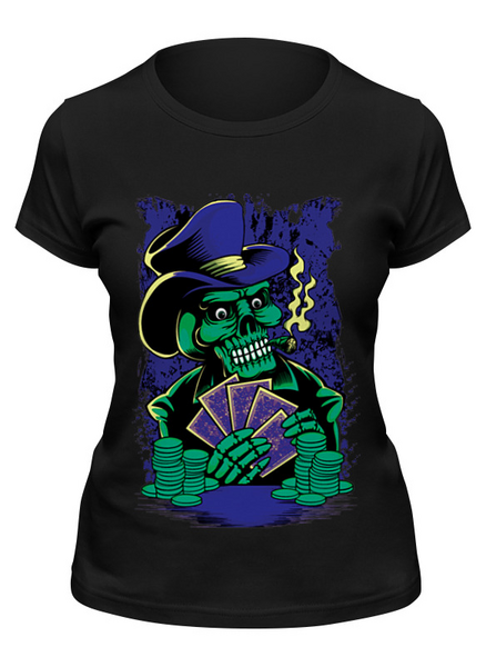 Заказать женскую футболку в Москве. Футболка классическая Покер от denis01001 - готовые дизайны и нанесение принтов.
