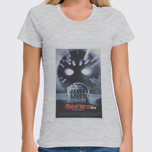Заказать женскую футболку в Москве. Футболка классическая Friday the 13th от KinoArt - готовые дизайны и нанесение принтов.