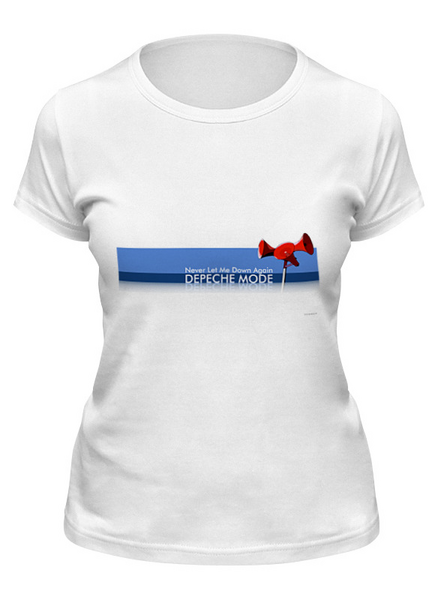 Заказать женскую футболку в Москве. Футболка классическая Depeche Mode от Black Pimpf - готовые дизайны и нанесение принтов.