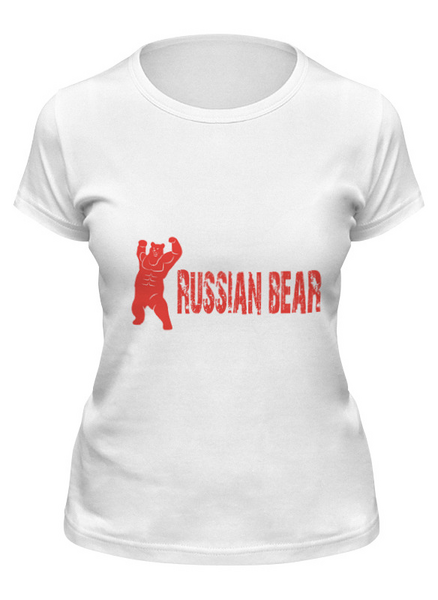 Заказать женскую футболку в Москве. Футболка классическая Russian Bear от Andrey Akimov - готовые дизайны и нанесение принтов.