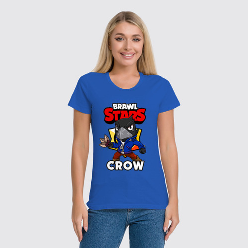 Заказать женскую футболку в Москве. Футболка классическая BRAWL STARS CROW от geekbox - готовые дизайны и нанесение принтов.