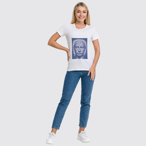 Заказать женскую футболку в Москве. Футболка классическая The Icon от Just kidding - готовые дизайны и нанесение принтов.