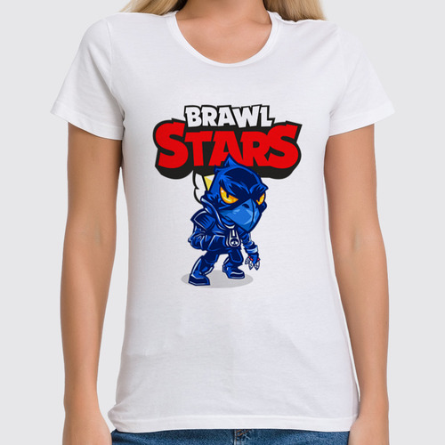 Заказать женскую футболку в Москве. Футболка классическая Brawl Stars от balden - готовые дизайны и нанесение принтов.