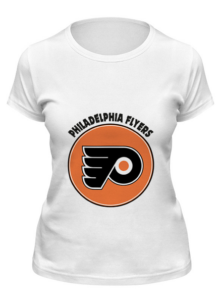 Заказать женскую футболку в Москве. Футболка классическая Philadelphia Flyers от kspsshop - готовые дизайны и нанесение принтов.