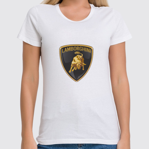 Заказать женскую футболку в Москве. Футболка классическая Lamborgini  от DESIGNER   - готовые дизайны и нанесение принтов.