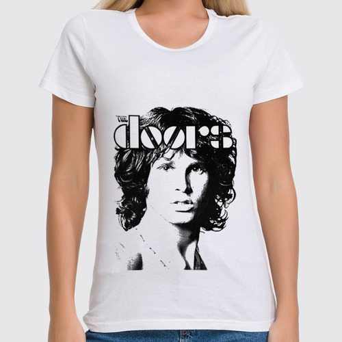 Заказать женскую футболку в Москве. Футболка классическая The Doors Jim Morrison от inPrintio - готовые дизайны и нанесение принтов.
