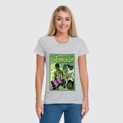 Заказать женскую футболку в Москве. Футболка классическая Frankenstein Rocker от Leichenwagen - готовые дизайны и нанесение принтов.
