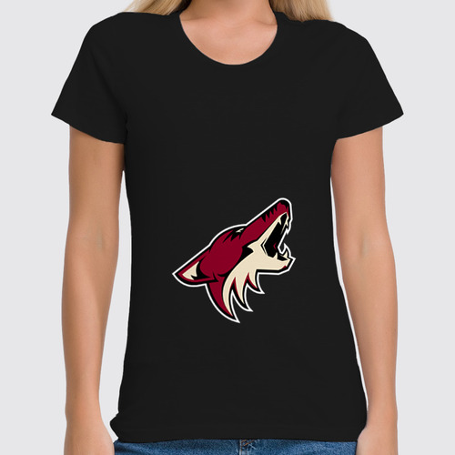 Заказать женскую футболку в Москве. Футболка классическая Arizona Coyotes от dobryidesign - готовые дизайны и нанесение принтов.