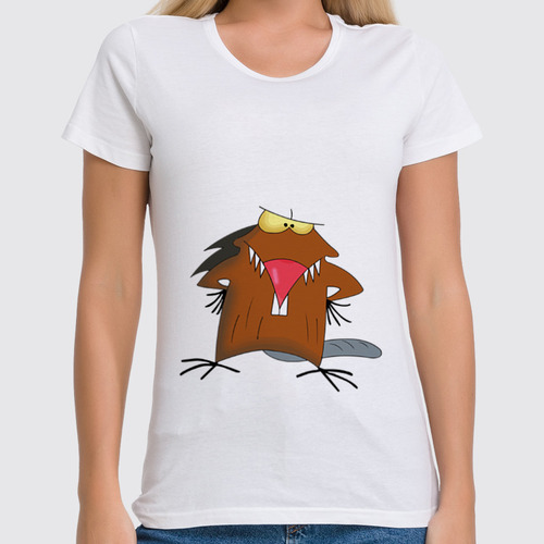 Заказать женскую футболку в Москве. Футболка классическая The Angry Beavers от Easy-store - готовые дизайны и нанесение принтов.