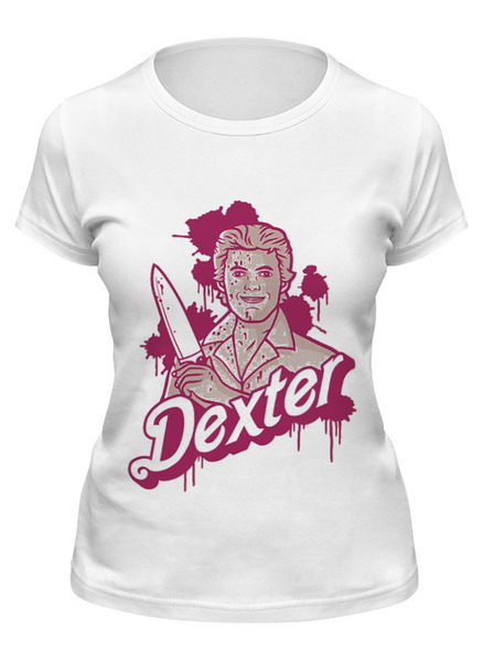 Заказать женскую футболку в Москве. Футболка классическая Dexter от heroes - готовые дизайны и нанесение принтов.