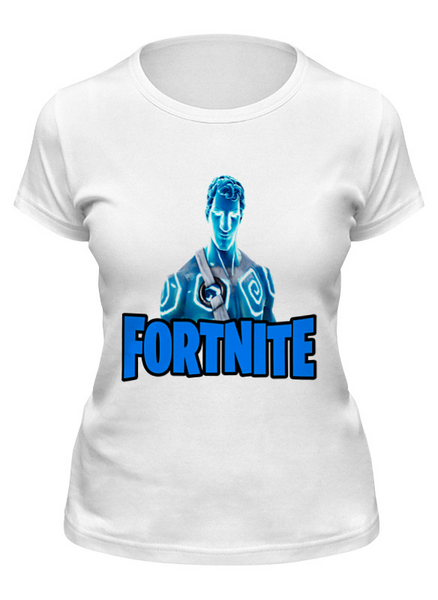 Заказать женскую футболку в Москве. Футболка классическая Fortnite от  PRO_DESIGN - готовые дизайны и нанесение принтов.