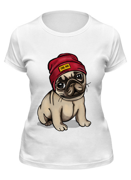 Заказать женскую футболку в Москве. Футболка классическая Doggy Style🐶 от @kristy_art_k  - готовые дизайны и нанесение принтов.