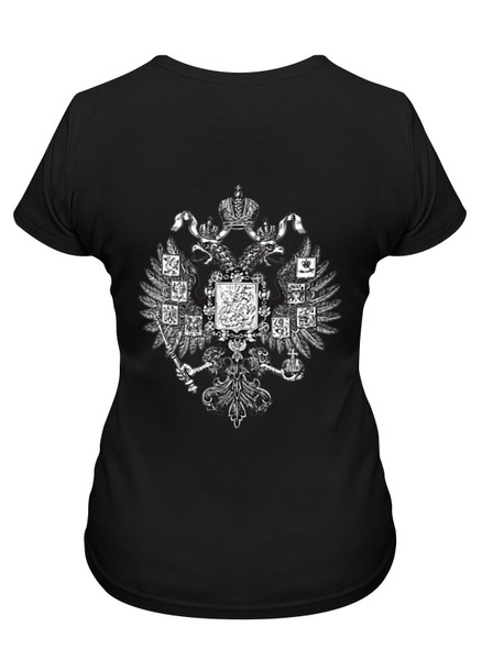 Заказать женскую футболку в Москве. Футболка классическая Корона от «Царская Россия» - готовые дизайны и нанесение принтов.
