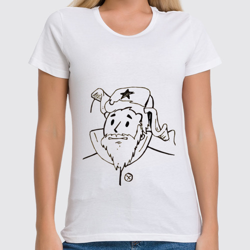 Заказать женскую футболку в Москве. Футболка классическая Fallout Kuz'mich от madw - готовые дизайны и нанесение принтов.