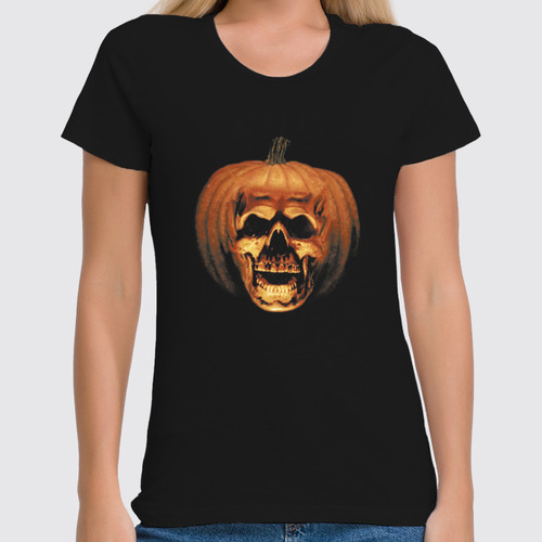 Заказать женскую футболку в Москве. Футболка классическая Хэллоуин 2 от printik - готовые дизайны и нанесение принтов.