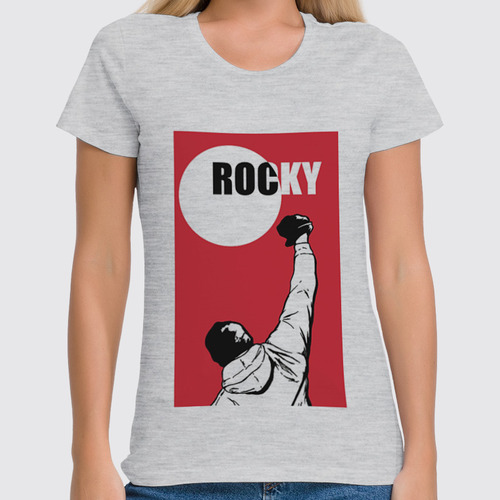Заказать женскую футболку в Москве. Футболка классическая Rocky / Рокки от KinoArt - готовые дизайны и нанесение принтов.
