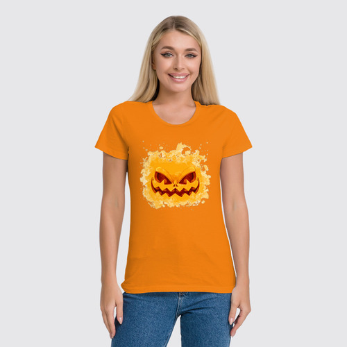 Заказать женскую футболку в Москве. Футболка классическая HALLOWEEN от balden - готовые дизайны и нанесение принтов.