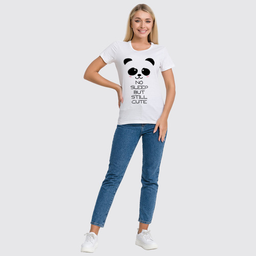 Заказать женскую футболку в Москве. Футболка классическая Панда от icase - готовые дизайны и нанесение принтов.