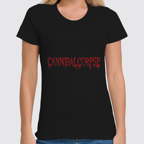 Заказать женскую футболку в Москве. Футболка классическая Cannibal Corpse Logo от metalbrand@yandex.ru - готовые дизайны и нанесение принтов.