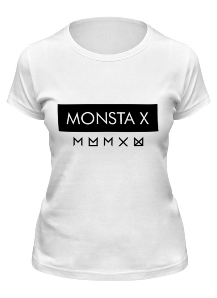 Заказать женскую футболку в Москве. Футболка классическая Monsta X от geekbox - готовые дизайны и нанесение принтов.